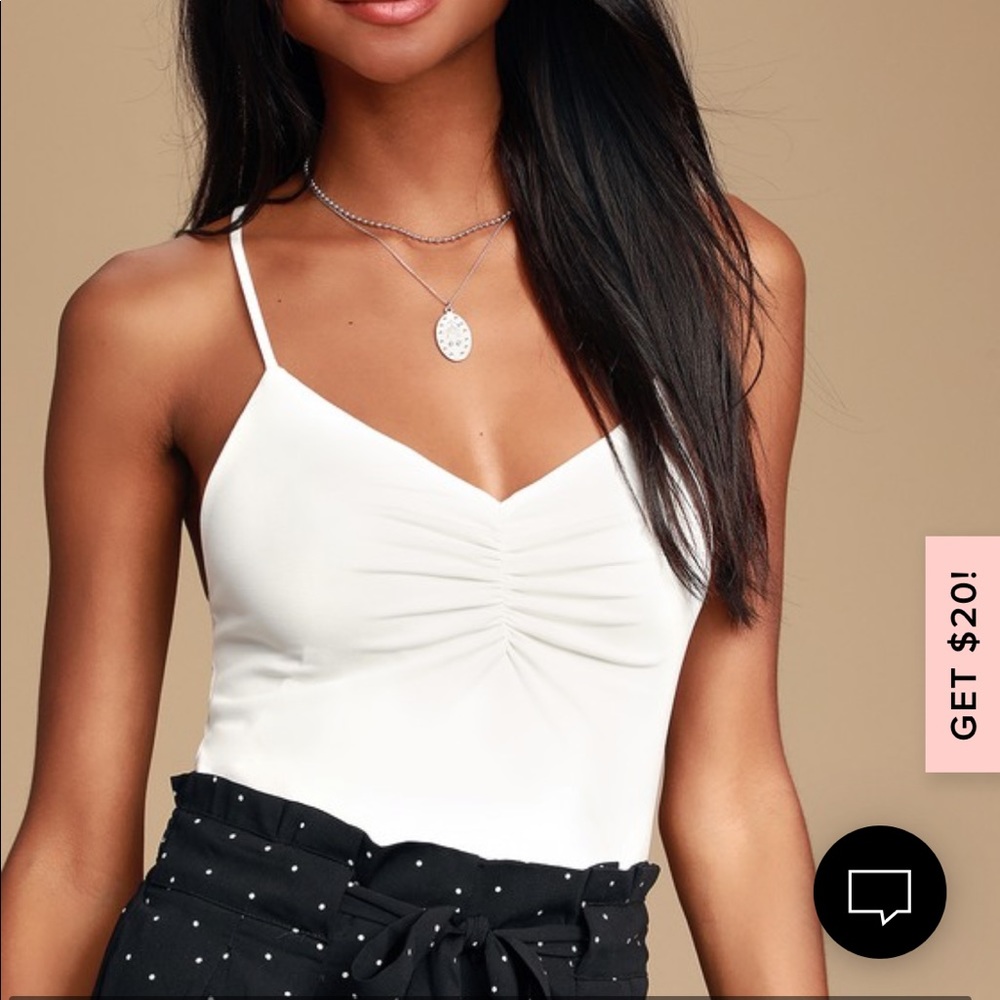 Ruched backless tank